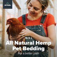All Walks 18.5 Liter 100% Natural Hemp Bedding - Odor Control, Dust-Free, Chemical-Free, for Chicken Coops, Hamsters, Rabbits & Small Animals, Biodegradable, Made in USA, Highly Absorbent - Image 2