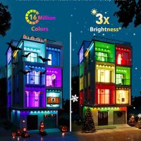 addlon 200FT Permanent Outdoor Lights, Smart RGB LED Lights for House & Outdoor Decor, App & Remote Control, DIY Scene Mode, IP67 Waterproof for Christmas, Holiday, Party, Halloween Decorations - Image 8
