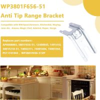 WP3801F656-51 3801F656-51 Stove Anti-Tip Bracket Compatible with Whirlpool, Kenmore, KitchenAid, Maytag Range/Stove/Oven Floor or Wall Mount Anti Tip Bracket Replaces 12400045,PS11741944,AP6008803 - Image 5