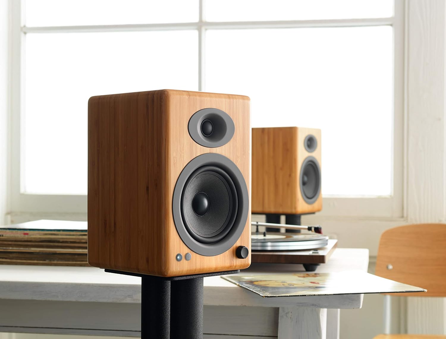 Audioengine A5+ Wireless Bluetooth Bookshelf Speakers - Premium 150W Stereo Speakers for Music, Gaming, Turntables, Home Theater Systems - Powerful Studio Monitors - Image 8