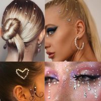 NOOEPC 660Pcs Face Gems Hair Gems, Self-Adhesive Face Jewels Eye Jewels Rhinestones 3/4/5/6 mm DIY Face Gems Stick on, Hair Body Rhinestones Gems Rave Accessories for Face Eyes Makeup Body, Crafts - Image 6