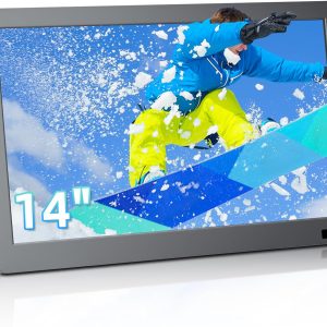 14 Inch Portable TV, Small 1080P Television with Speakers, ATSC Tuner with Antenna, HDMI/USB/AV Inputs, Battery Powered TV for Camping, Car, RV, Travel, Home