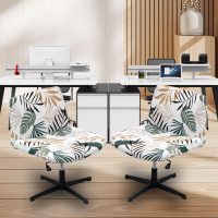 Armless Chair Cover Criss Cross Chair Cover Printed Armless Office Desk Chair Slipcover Modern Mid Back Accent Chair Cover Washable Removable Chair Protector Without Arms #3 - Image 2