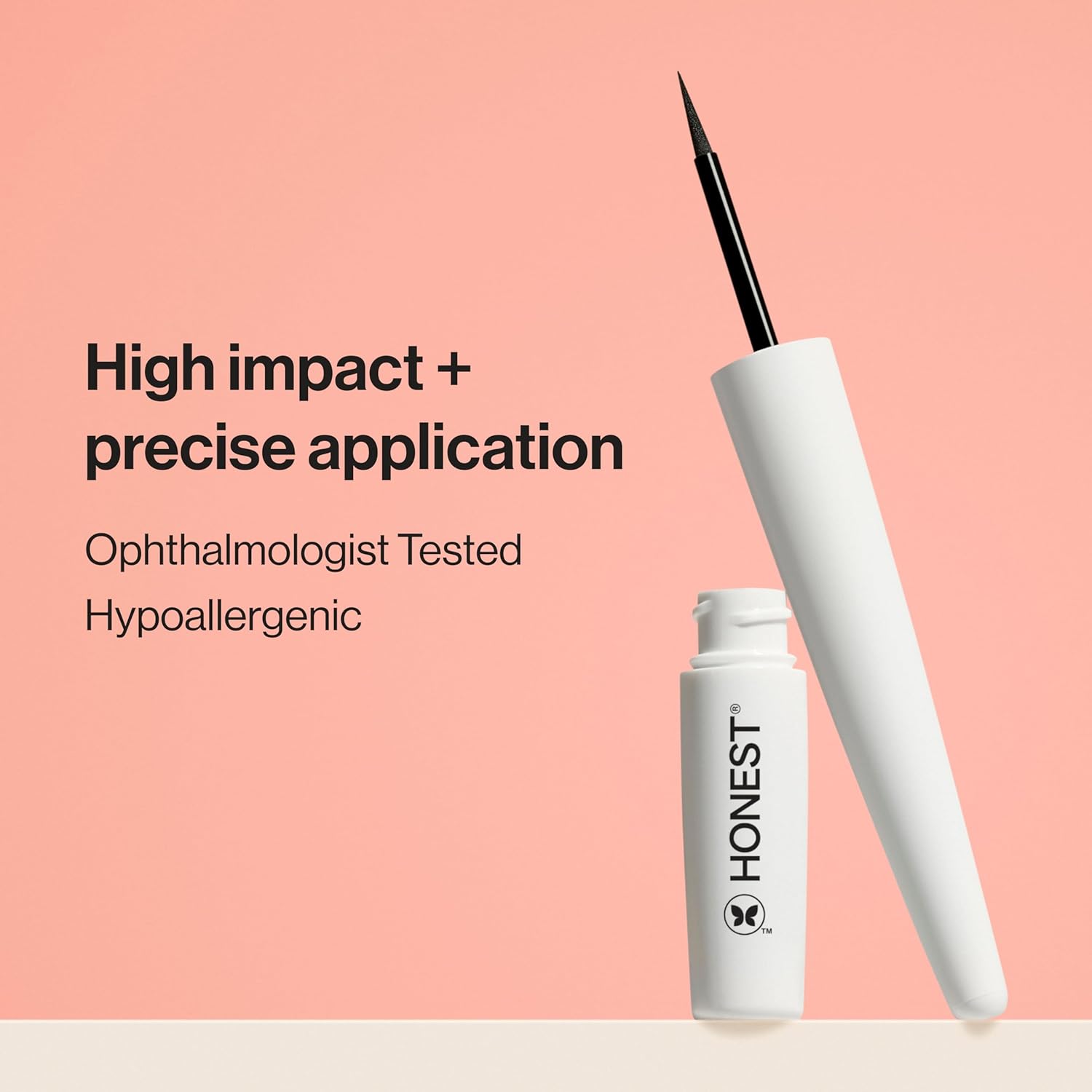 Honest Beauty Longlasting Liquid Eyeliner | Smudge + Flake Proof, Precise Application | Hypoallergenic, Vegan, + Cruelty Free | Black, 0.58 fl oz - Image 2