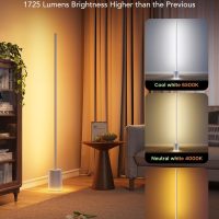 Govee Floor Lamp 2 with Matter, RGBIC, Warm Cool White LED, Alexa Compatible, 1725lm, Music Sync, Scene Modes, Smart Floor Lamp for Living Room, Bedroom, Silver(1 Pack) - Image 5