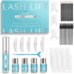 AYASAL Korean Lash Lift Kit: Thio-Free Eyelash Perm Formula for Safe & Long-Lasting Natural Curl - Self Lash Lifting DIY Set for Salon-Quality Results at Home