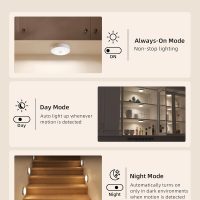 EZVALO 6-Pack Under Cabinet Lighting, Rechargeable Motion Sensor Puck Lights with Remote, 3 Color Temps &12 RGB Colors, Magnetic Stick on Light, Dimmable Under Counter Lights for Kitchen, Shelf, Stair - Image 6