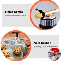 Odoland 9000W Portable Camping Stove Lightweight Camp Stove Collapsible Backpacking Stove with EVA Box for Outdoor Camping Cooking Hiking and Picnic - Image 3