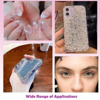 NOOEPC 660Pcs Face Gems Hair Gems, Self-Adhesive Face Jewels Eye Jewels Rhinestones 3/4/5/6 mm DIY Face Gems Stick on, Hair Body Rhinestones Gems Rave Accessories for Face Eyes Makeup Body, Crafts - Image 9