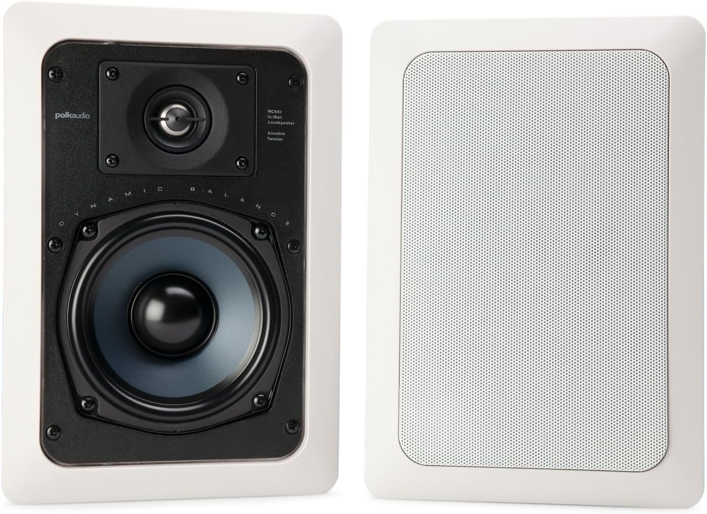 Polk Audio RC55i 2-Way Premium in-Wall 5.25" Home Stereo Speakers (Pair) | Perfect for Damp and Humid Indoor/Outdoor Placement - Bath, Kitchen, Covered Porches (White, Paintable Grille) - Image 2