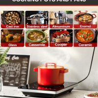 Portable Electric Stove,110V Single Burner Electric Cooktop, Countertop Burner Hot Plate with 6 Preset Functions,10 Power Levels,LED Touch Control, Child Lock &Timer - Image 5