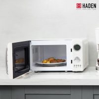 Haden 700 Watt 0.7 Cubic Foot Microwave Oven with Digital Controls, Defrost, and Instant Start Countertop Small Appliance, Ivory/Chrome - Image 7