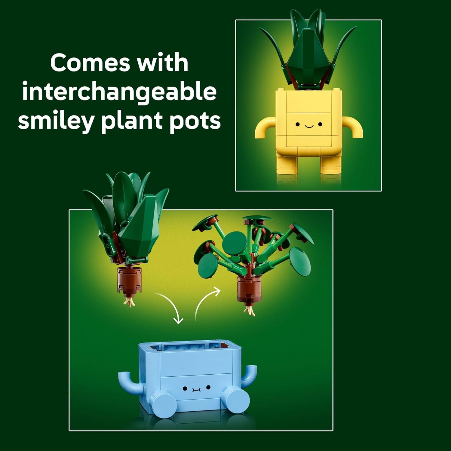 LEGO Botanicals Happy Plants Building Toys - Bedroom or Dorm Room Decor for Girls, Boys, & Adults, Desk or Shelf Display - Stocking Stuffers & Gift for Christmas - 10349 - Image 5