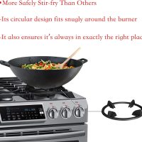 Wok Ring, Replacement Parts Cast Iron Wok Support Ring for Gas Stove Burner Grate Samsung, GE, Kitchenaid, LG, Whirlpool, Frigidaire, Kenmore Etc Gas Stove Stand Rack Accessories - Image 2