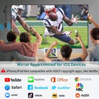 4K Wireless HDMI Display Dongle Adapter 1080P, WiFi Casting Movies, Shows Receiver for i-Phone, i-Pad, Android, Tablet, Laptop, Window to HDTV/Monitor/Projector, Compatible Miracast, Air Play, DLNA - Image 4