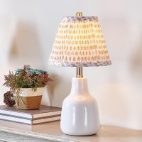 Small Lamp Shade 5" Top x 9" Bottom x 7" Slant Height, Lamp Shades for Table Lamps,Barrel Replacement Lampshade(Spider Fitter), Modern Fabric Pleated Lampshades for Table Lamp 1 Pack(Brown Floral) - Image 4
