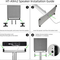 Speaker Stand Pair for Sony BRAVIA Home Theater Surround Sound System HT-A9M2/HT-A9/SA-RS5, Aluminum Alloy Floor Stand Bracket for Sony HT-A9M2/HT-A9/SA-RS5 Speaker - Image 8