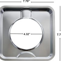 KITCHEN BASICS 101 Made in the USA SGP-400 4 Pack Chrome Square Gas Range Drip Pan Directly Replaces 786333, AP6011553, PS11744751, WP786333 - Image 2