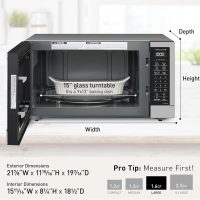 Panasonic NN-SN76LS 1.6 cu.ft Cyclonic Inverter Countertop Microwave Oven 1250Watt Power with Genius Sensor Cooking, 19.44"D x 21.88"W x 11.94"H, Stainless Steel - Image 5