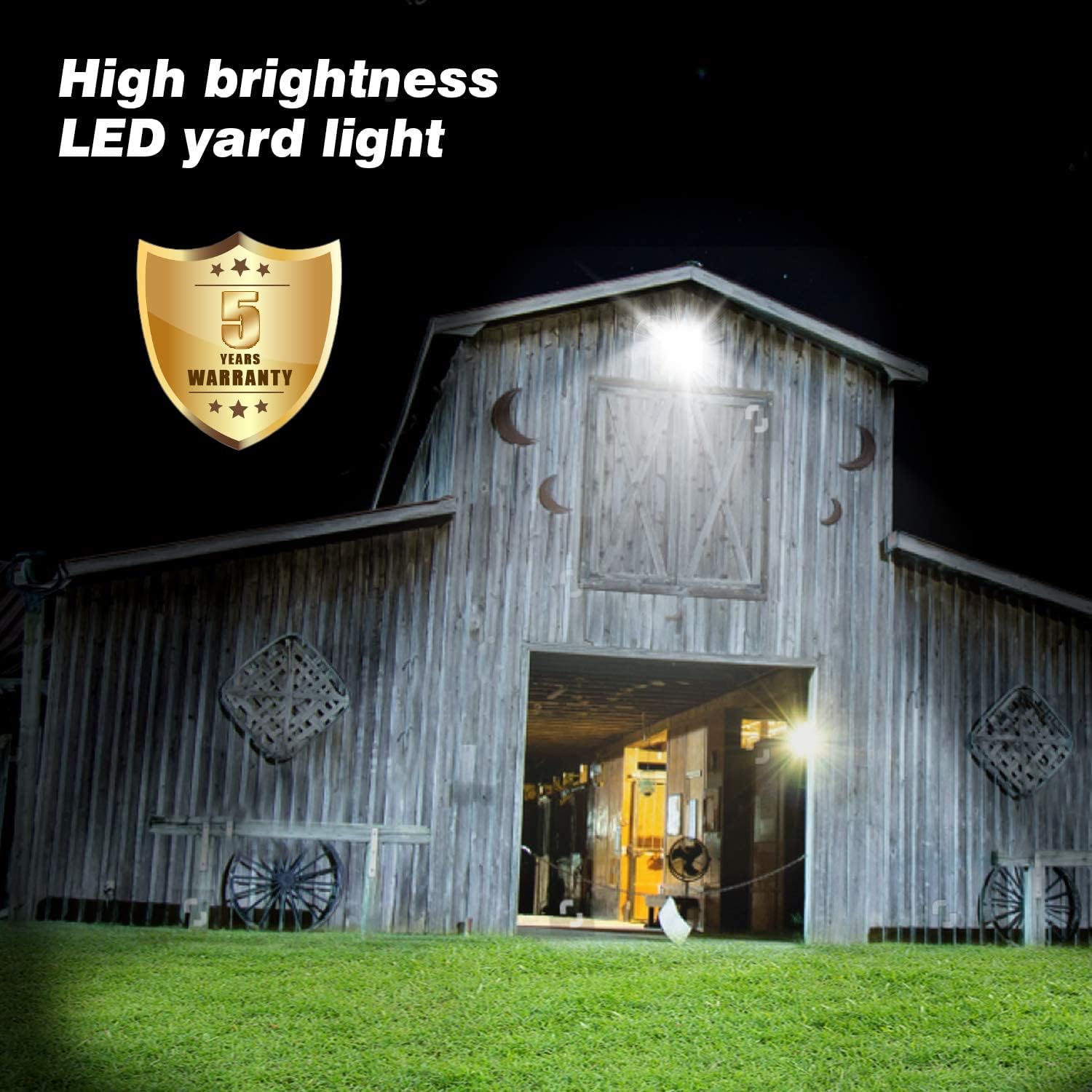 Juyace 18000lm LED Barn Light Dusk to Dawn Outdoor Lighting 120W 5000K Daylight Adjustable Angle Yard with Photocell IP65 Waterproof for Security Area - Image 7