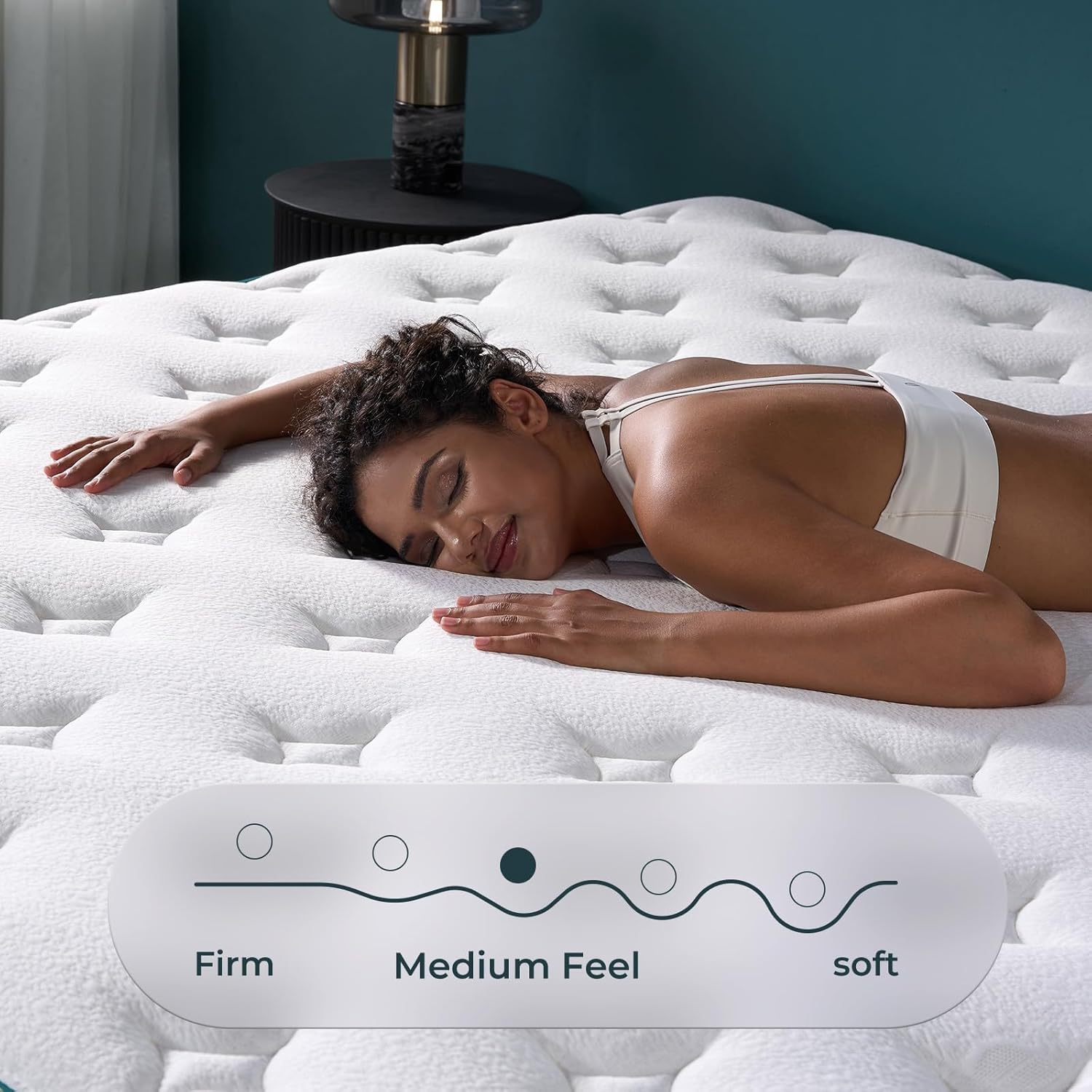 12 Inch King Size Hybrid Mattress in a Box – Medium Firm Memory Foam & Pocket Coils – Cooling Comfort, Motion Isolation & Pressure Relief - Image 7