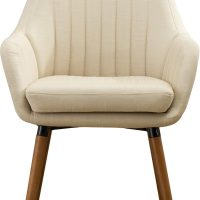 Roundhill Furniture Tuchico Contemporary Fabric Accent Chair, Arm Rest, Tan - Image 4