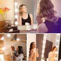 Brightown 14 Bulb Dimmable Hollywood Makeup Mirror Lights, 22Ft Adjustable Vanity Lighting Fixtures for Full Length Mirror (Mirror Not Included) - Image 6