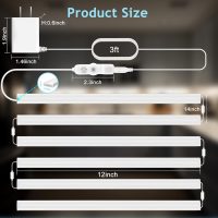 maylit Under Cabinet Lights Plug in, 6 Pcs 12 Inch Multi-Color Under Cabinet Lighting, Super Bright Under Counter Lights for Kitchen, Ultra Thin Dimmable Light for Cabinet, Counter, Workbench, Desk - Image 5