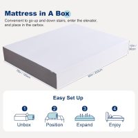 Amazon Basics Memory Foam Mattress, Medium Firm, 12 Inch, King, White/Grey, 80" L x 76" W x 12" Th - Image 2