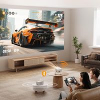 Netflix Projector, VISSPL Full HD 1080P Video Projector, Portable Outdoor Projector with Stand, Kids Gift, Home Theater Movie Phone Projector Compatible with Android/iOS/Windows/TV Stick/HDMI/USB - Image 5
