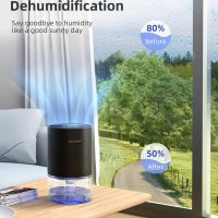 Dehumidifiers for Home, 25oz Dehumidifier for Bedroom with Auto-off, Ultra Quiet Energy Saving for Bathroom Closet Wardrobe Office RV (285sq.ft) - Image 2