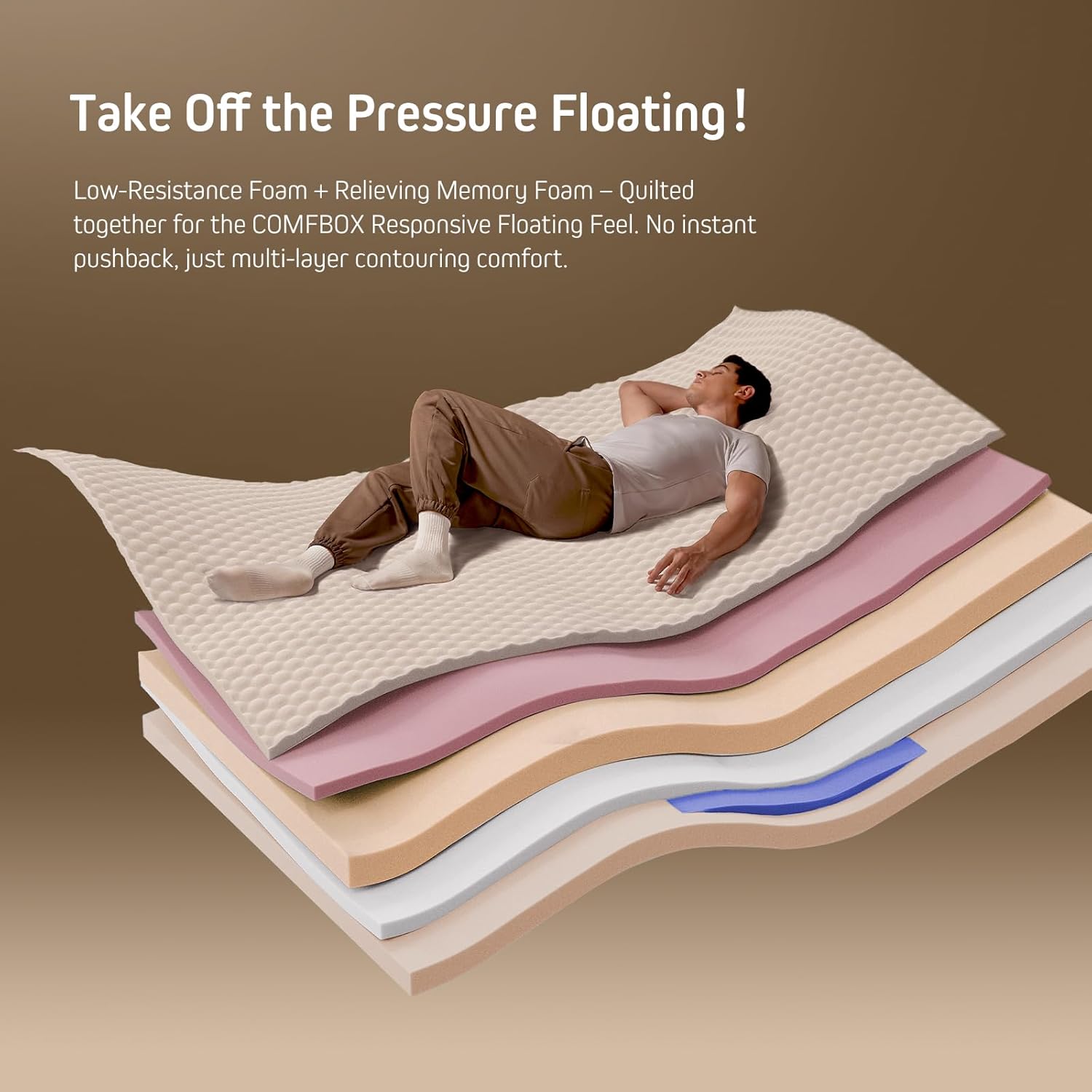 Queen Mattress-12 Inch Queen Size Hybrid Mattress in a Box- Medium Firm - Contouring Memory Foam & Innerspring Coils - Cooling Top Layer - Pressure-Relief - 365-Night Trial - Image 4