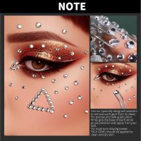 Teenitor Face Gems Self Adhesive Face Gems and Pearls for Makeup, Festival Jewels, Hair Gems, Rhinestone Stickers for Face, Eye, Makeup, Body - Image 7