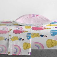 Jay Franco Disney Princess Rainbow 5 Piece Twin Bed Set - Includes Comforter & Sheet Set - Bedding Features Aurora, Belle, & Cinderella - Super Soft Fade Resistant Microfiber - Image 3