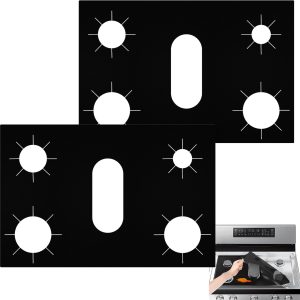 2 Pack Stove Top Covers for Samsung Gas Range Non-Stick 5 Burner Stove Top Covers for Gas Burners Stove Guard for Gas Stoves Reusable Washable Stove Protectors Keep Stove Clean