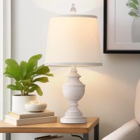 PARTPHONER Retro Table Lamps Set of 2, Bedside Lamp for Bedroom Rustic Farmhouse Table Lamps for Living Room, 22" Vintage Nightstand Lamps with White Shades, White - Image 7