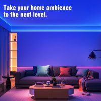 VOLIVO 100ft Led Strip Lights for Bedroom, Color Changing Led Light Strips Kit with 24 Keys IR Remote and Smart App Control, RGB Music Sync Lighting for Room, Home Decor - Image 2