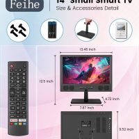 Feihe 14 Inch Small Smart TV, HD LED Flat Screen Smart Television with ATSC Tuner/HDMI/USB/AV for Kitchen, RV, Camper, Bedroom or On-The-Go Entertainment - Image 6