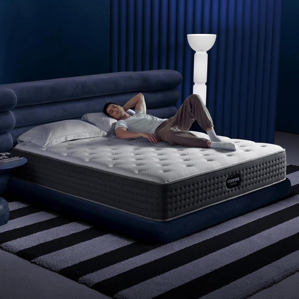 10 Inch Twin Mattress, Memory Foam Hybrid Mattress, Fiberglass Free, Medium Firm Feel, Zoned Pressure Relief, Certified Safe Foams & Fabric, Mattress in A Box