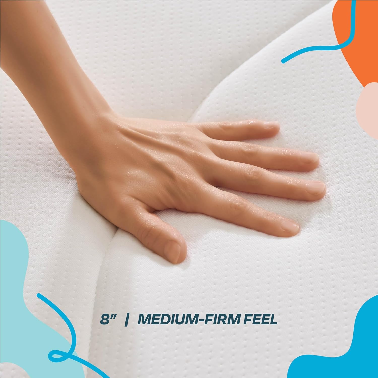 Linenspa 8 Inch Memory Foam and Spring Hybrid Mattress - Medium Firm Feel - Bed in a Box - Quality Comfort and Adaptive Support - Breathable - Cooling - Guest and Kids Bedroom - Full Size - Image 4