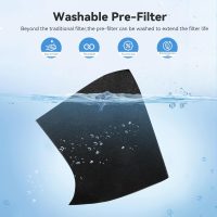 Air Purifiers for Home Pets Covers Up to 1500 Sq Ft,H13 Hepa Filter with Washable Pre-Filter,Pet Hair Dander Smoke Air Cleaner,22 dB Quiet Sleep for Living Room Bedroom Kitchen,P280 (Black) - Image 3