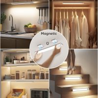 Under Cabinet Lighting Wireless, 2200mAh Rechargeable Battery Operated Motion Sensor Light Indoor, 3 Color Temps Under Counter Light, Dimmable Wireless Closet Lights w/Remote for Kitchen,Pantry,4 Pack - Image 7