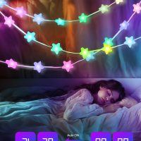Smart Star String Lights Plug in, 33Ft 16 Million Color Changing Fairy Lights RGB Built in Chip APP & Remote Control DIY Music Sync Twinkle Light for Bedroom Halloween Decoration - Image 5