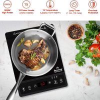 Duxtop Portable Induction Cooktop, Countertop Burner, Induction Burner with Timer and Sensor Touch, 1800W 8500ST E210C2 - Image 2