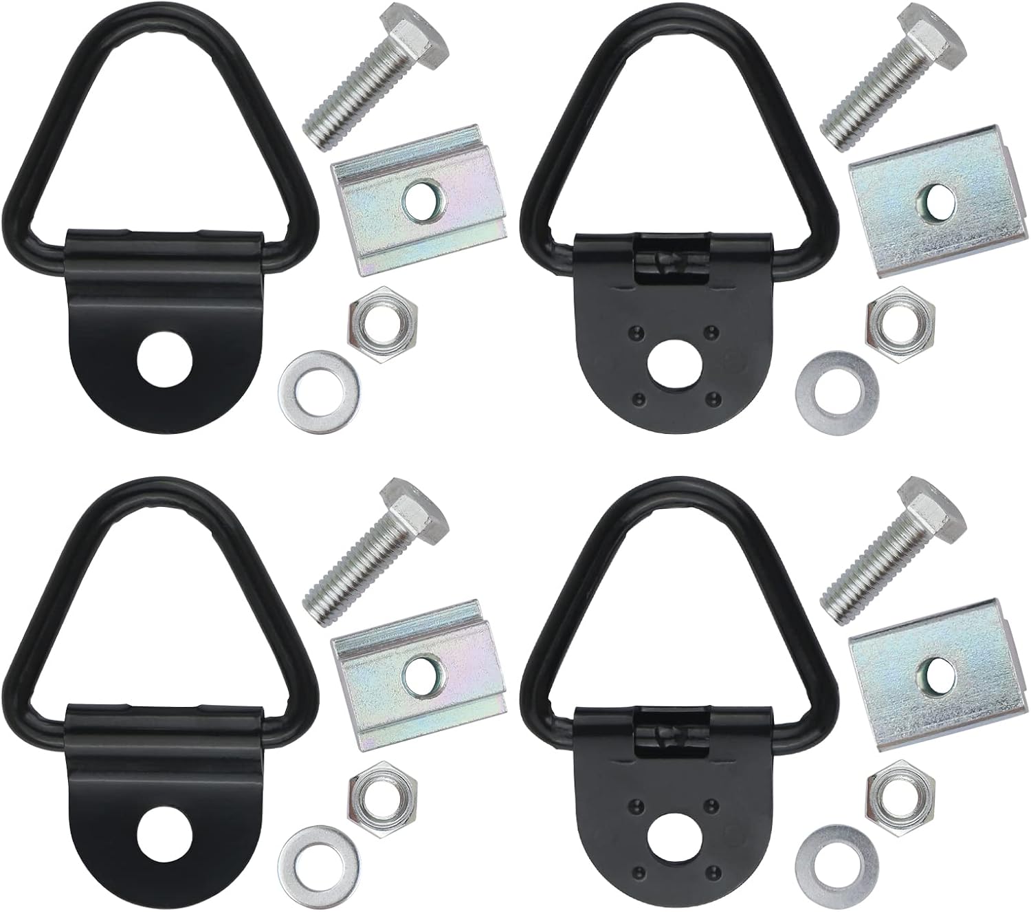 APPERFiT Bed Accessories T Slot Nuts V Rings Tie Down Bed Cleats for Truck Cargo Deck Rail (4pack) Compatible with Toyota Tacoma & Tundra - Image 2