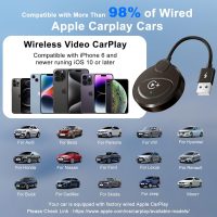 Wireless Carplay Adapter Built in YouTube Net-Flix,Carplay Wireless for Wired Car Play to Wire-Less Support YouTube Net-Flix Tiktok Video Play,Easy Plug and Play_Golden - Image 2