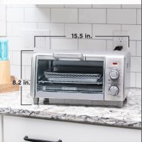 BLACK+DECKER Crisp 'N Bake Air Fry Countertop Convection Toaster Oven, Medium Capacity, 4-Slice, 5-in-1, Fits 9” Pizza, 30-Min Timer, Bake, Broil, Air Fry, Toast, Keep Warm, Stainless Steel - Image 8