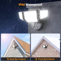 Onforu 90W Flood Lights Outdoor, 10000LM Brightness LED Flood Light with 4 Heads, Switch Controlled Floodlight, IP66 Waterproof 6500K Exterior Security Lights for Outside Yard Garage Patio - Image 7