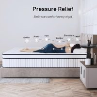 Queen Size Mattresses, 14 Inch Queen Mattress in a Box, Medium Firm Hybrid Mattress with Pocket Springs, Pressure & Pain Relief, Strong Edge Support, Ultimate Motion Isolation - Image 2