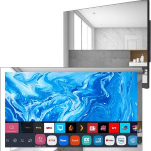 Soulaca 23.8 (24) inches Smart webOS Mirror TV for Bathroom Waterproof WiFi Bluetooth ATSC Tuner Voice Control Built-in Alexa AI WiFi Capacity New Model